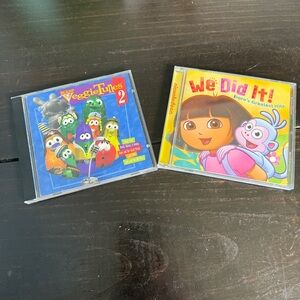 VeggieTales Dora the Explorer CD Lot - VeggieTunes 2 - We Did It Greatest Hits